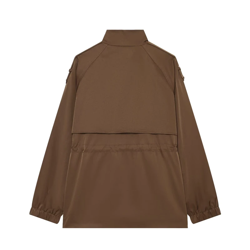 Guobioziy Women's Drawstring Waist Trench Coat 2026 Spring-Autumn New Arrival European Casual Fashion Trend Cycling High Street