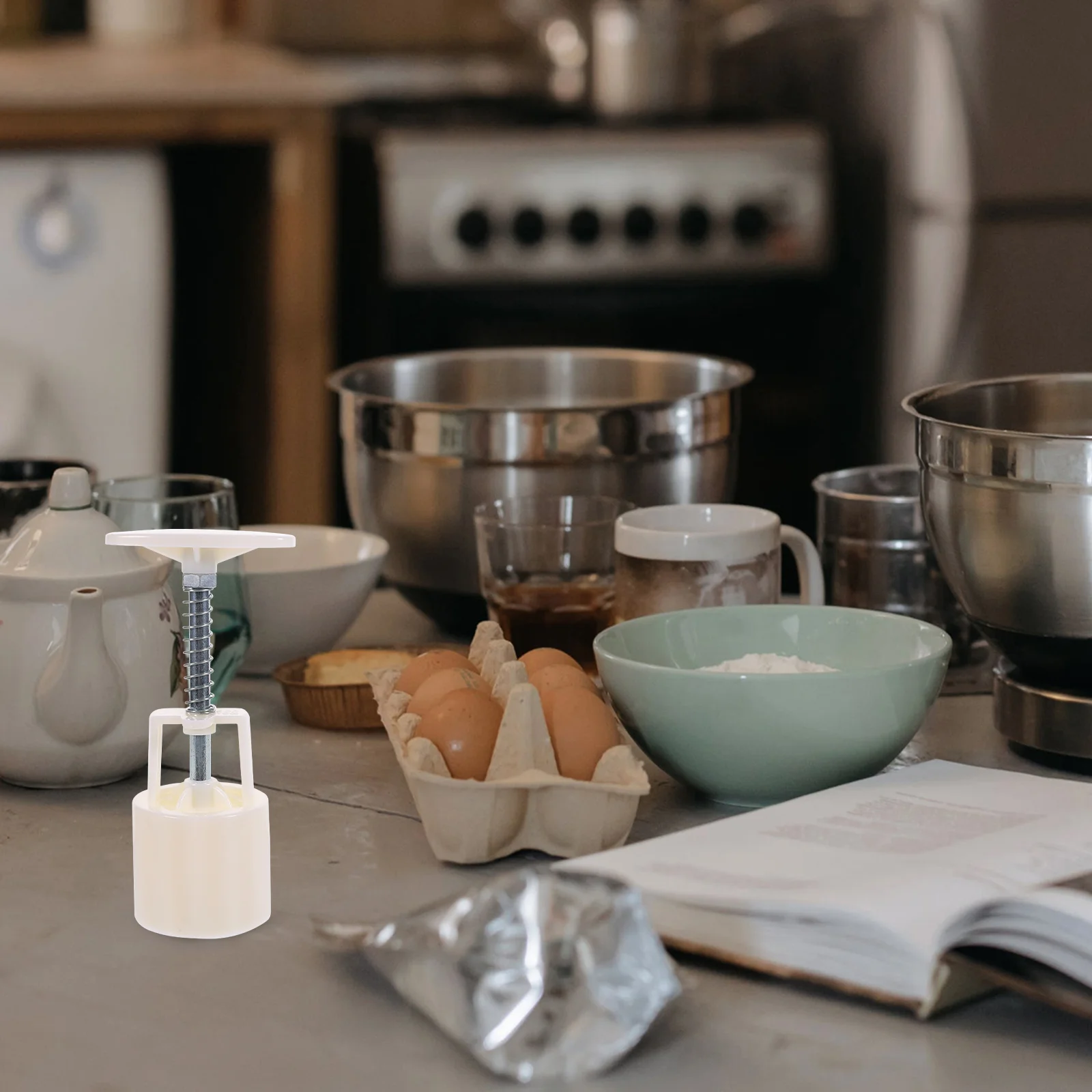 

1Set Moon Cake Molds Various Shapes DIY Hand Pressure Mould Press Cookie Mould Reusable Easy Clean Anti Rust Baking Accessories