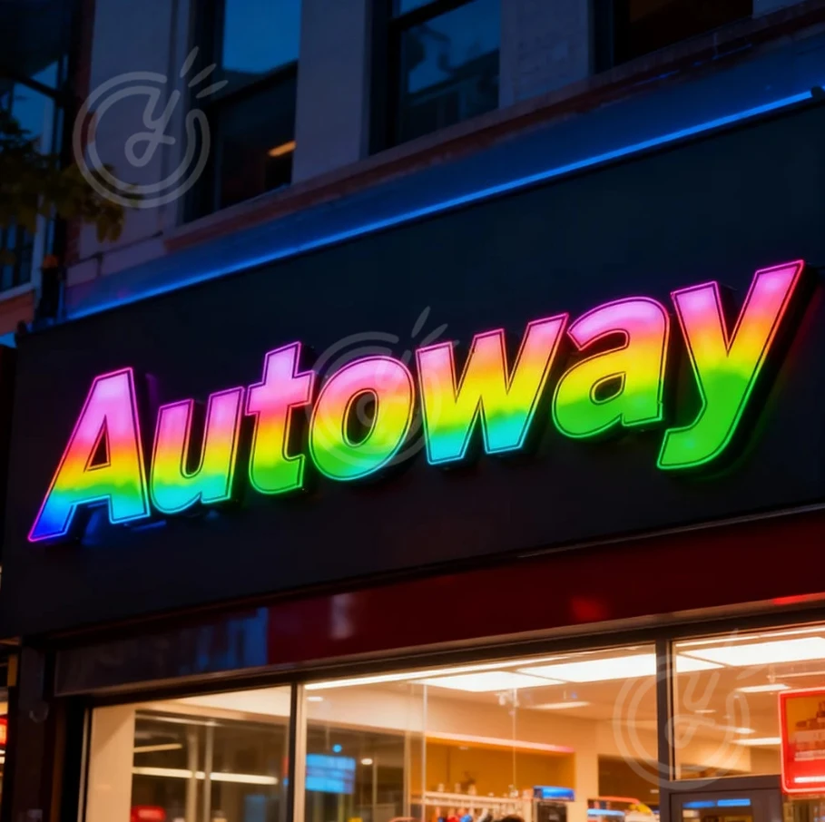 مخصص في الهواء الطلق الأعمال RGB LED تسجيل مضيئة لوحة مقاومة للماء لمتجر السيارات تصميم الإعلان رسالة تسجيل الضوء #1