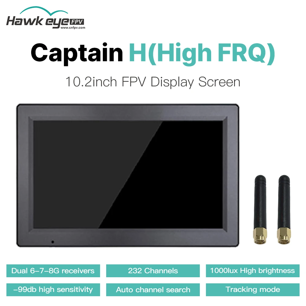

Hawkeye Captain H 3IN1 FPV Monitor 1000LUX 6G 7G 8G 3IN1 FPV Display Screen 232 Channels Auto Search with DVR FPV Monitor