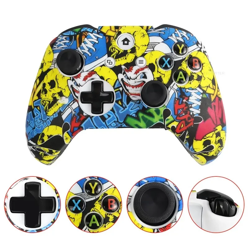 Silicone Cover For Xbox One X/Slim Controller Gamepad Rubber Skin Protective Case For Xbox One Slim Joystick Thumb Grips Caps