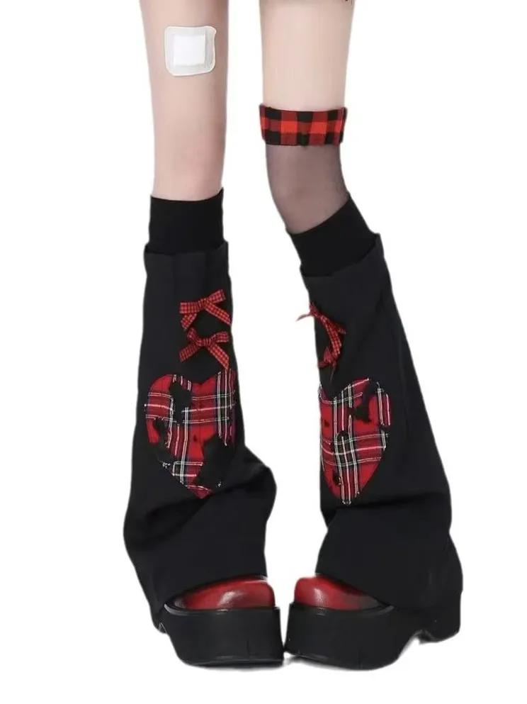 

Dopne Punk Ro Hot Girl Subculture Love Heart Plaid Heavy Industry Pure Desire Millennium Hot Girl Leggings Trendy
