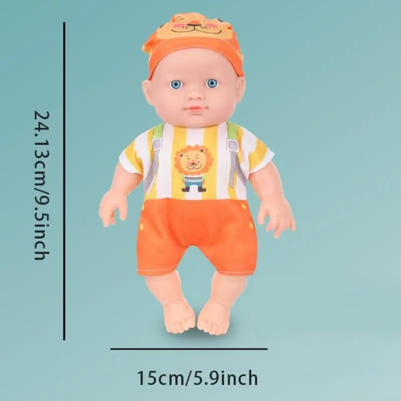 25cm Reborns 시뮬레이션 아기 그림 인형 세척 가능한 롤 플레잉 활동 장난감 L8RB