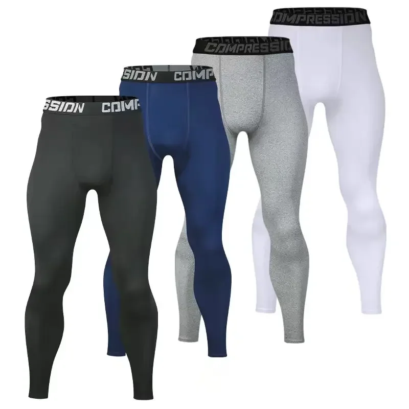 

2025 New men's quick-drying tight-fitting leggings for running, training, sports, fitness and jogging