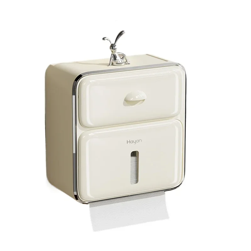 

Y Toilet toilet tissue box toilet waterproof non-punching wall-mounted rack bathroom pumping box