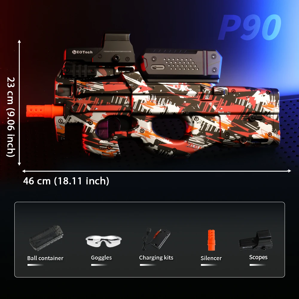 Zestaw dużych żelowych kul Blaster - akumulatorowa zabawka bojowa dla nastolatków 14+, prezent dla chłopców i dziewcząt （Koraliki żelowe nie wchodzą w skład zestawu）