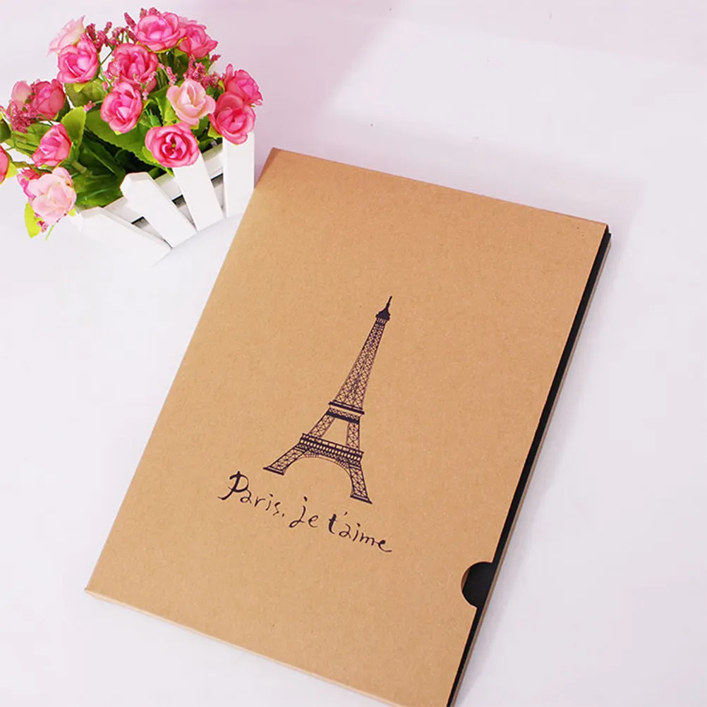 

Retro Kraft Paper Photo Album DIY Memory Book for Family Friends Homemade Craft Album Vintage Style Keepsake for Best Wishes