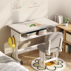 Children's Study Table Home Small Student Writing Desk, School Cтол, Simple Adjustable Мебель Set, Enlarged Tabletop Mobiliário