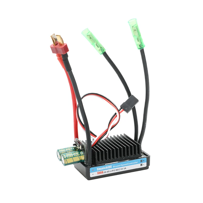 1PCS 100A 1000วัตต์ Dual Way Brushed ESC UBEC 5V 3A เบรค Speed Controller T/XT60เชื่อมต่อ LED ตัวบ่งชี้สำหรับ RC เรือลากจูง