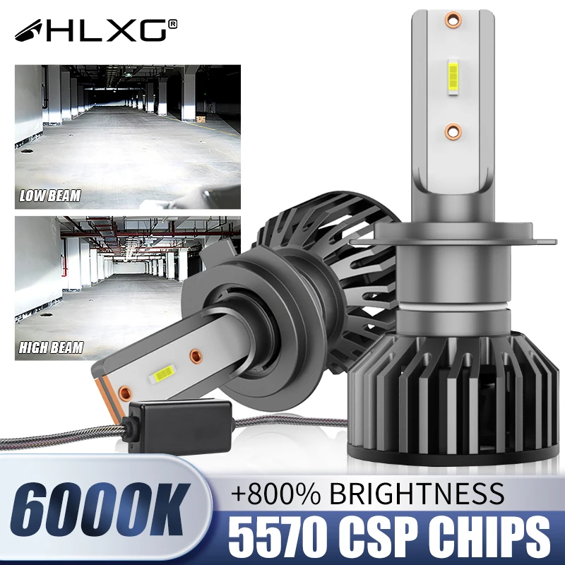 

Светодиодные фары K5C H7 H4 5570 CSP Canbus H1 H11 H9 H8 9005 9006 HB3 HB4 Turbo 6000K 12V для автомобиля, ультраяркие противотуманные фары, 2 шт.