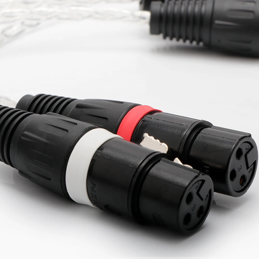 XLR-Buchse auf Dual-XLR-Stecker, Audio-Mikrofon-Adapter, XLR auf XLR Y-Splitter, symmetrisches Kabel – Detail 4