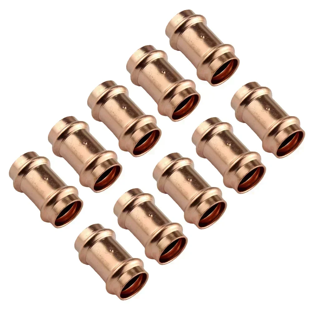 

10 шт. медные обжимные фитинги, подходящие для соединений труб системы охлажденной воды, кондиционирования воздуха и теплового насоса
