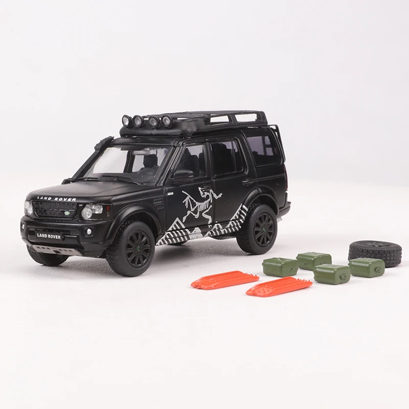 Modelo de coche de aleación GCD 1:64 DISCOVERY 4, negro/Blanco/gris/plateado