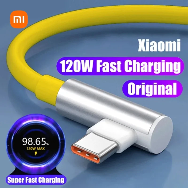 Cable USB-C carga rápida Xiaomi con codo para móviles Mi y Redmi