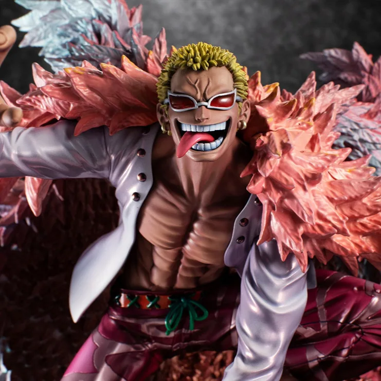 قطعة واحدة من شخصيات الرسوم المتحركة Doflamingo لعبة قابلة للجمع هدية لمحبي ديكور غرفة ألعاب الرسوم المتحركة شخصية ثنائية الأبعاد #2
