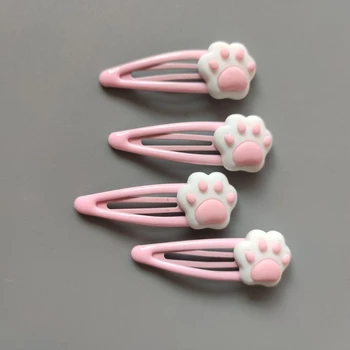 Dessin animé Y2K Pince à cheveux Patte de chat Coiffe Épingle à cheveux de voyage Pince à cheveux 8 meilleures barrettes à cheveux pour chat en vente - No 7