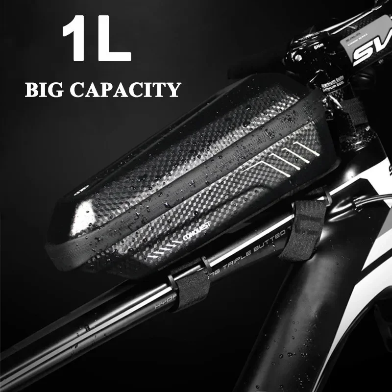 

For m365/pro Bicycle Bag Waterproof Rainproof Hard Shell Mtb Top Tube Bike Bag Cycling Accessories Capacity 1L