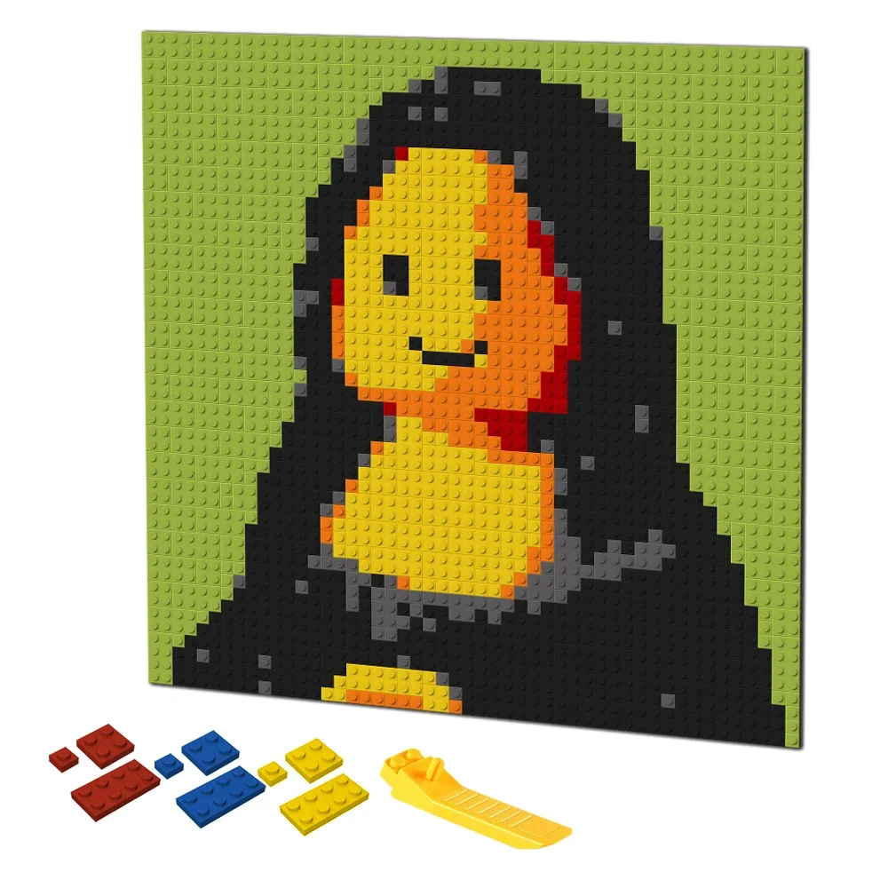 

Pop Pixel Art Cute Mona Lisa Smile Mosaic MOC Set DIY Home Famous Decorative Painting By Numbers Unique Gift Building Blocks Toy