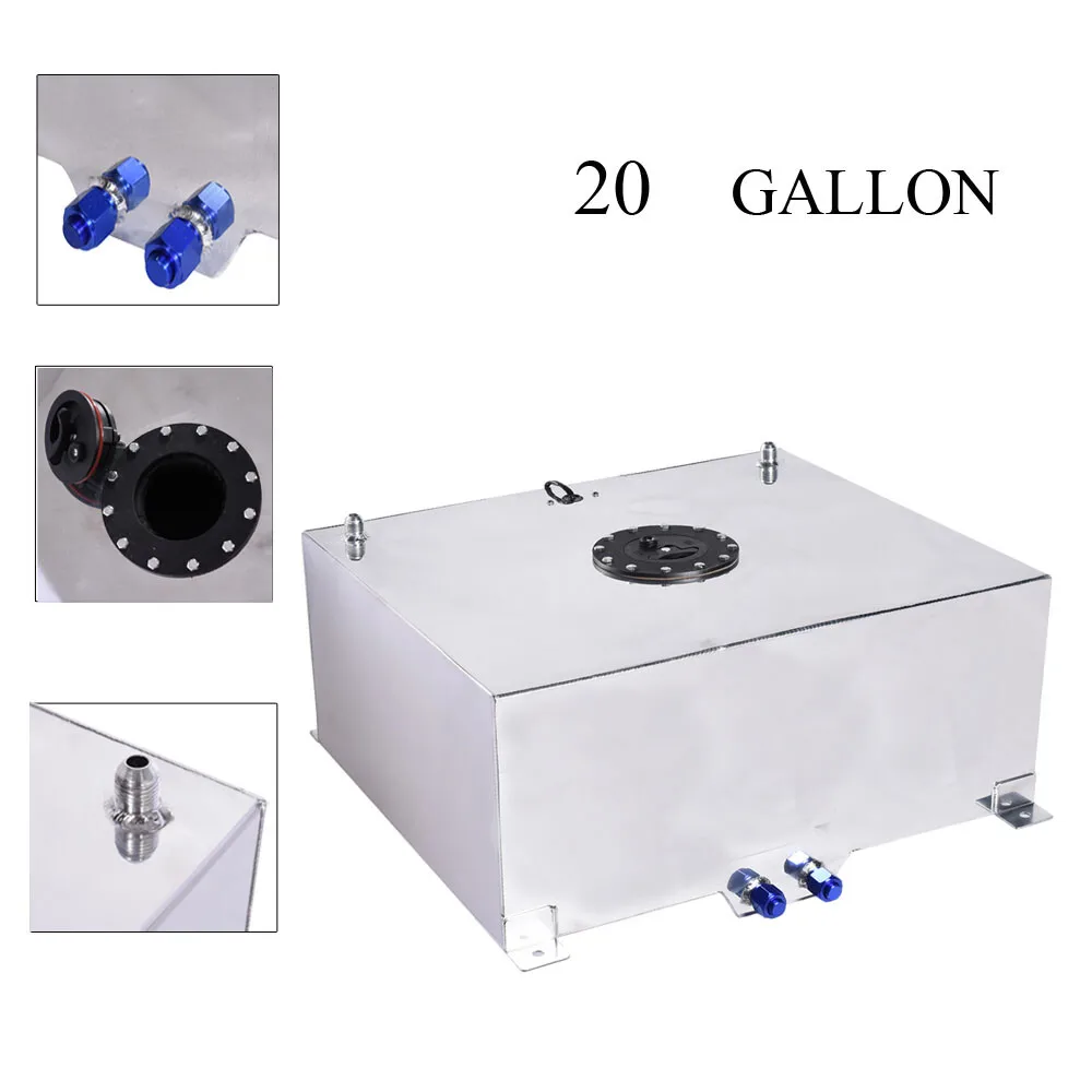 

USA 20 Gallon Lightweight Polished Aluminum Race Drift Fuel Cell Tank