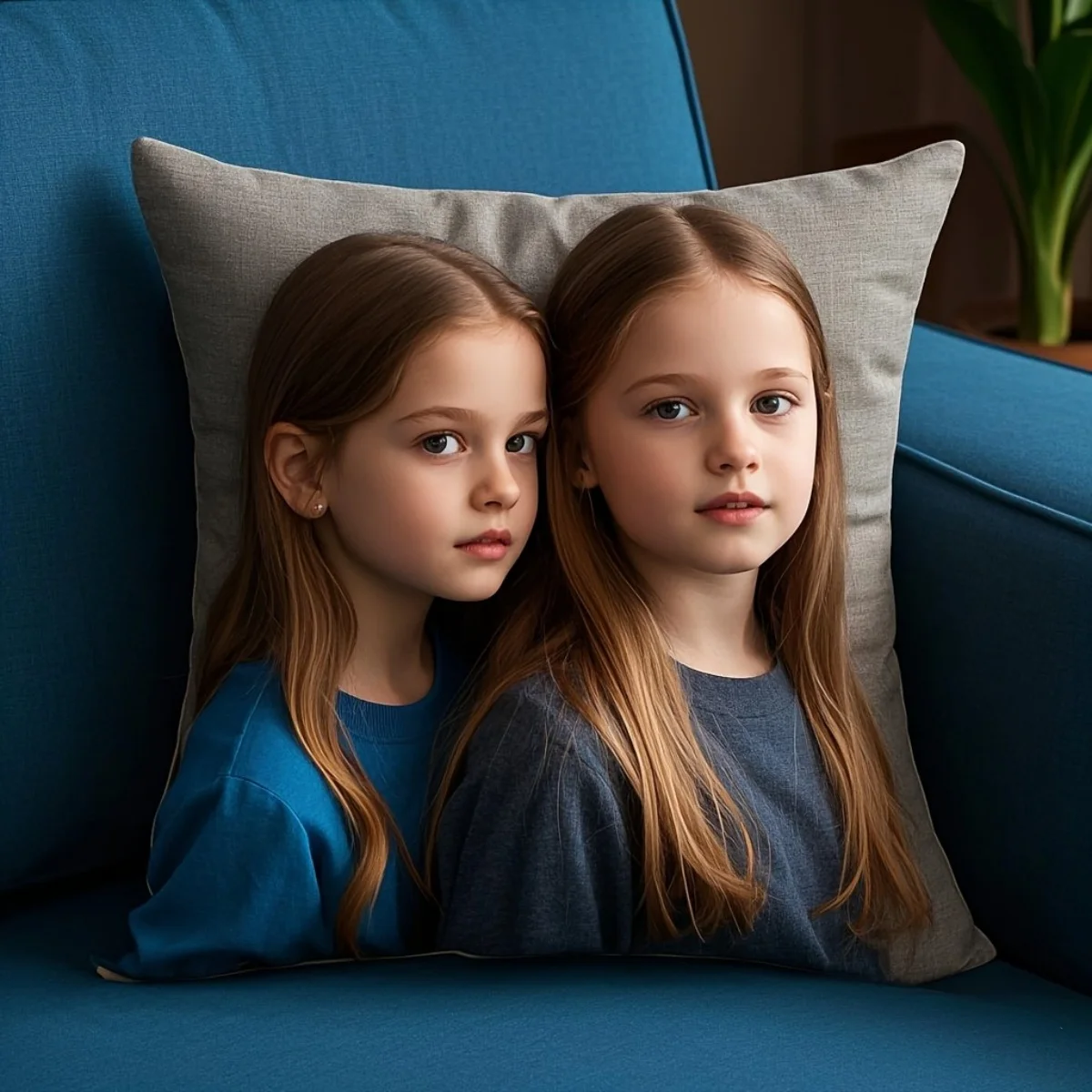 Custom square pillow cover, invisible zipper, high quality—suitable for home sofas and bedroom decor.