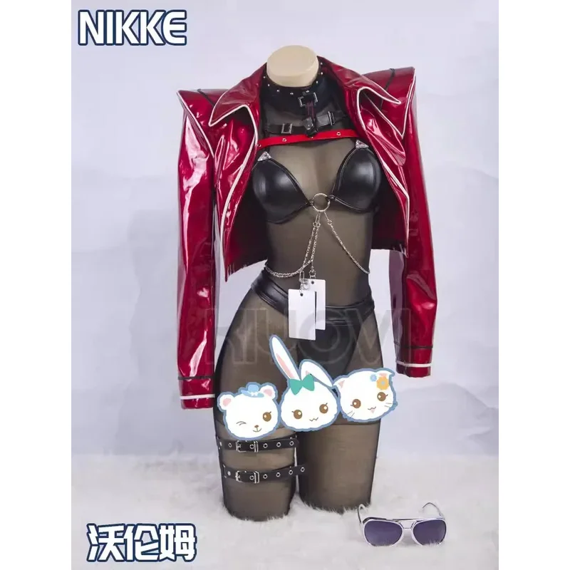 Game Nikke The Goddess of Victory Volume Cosplay Costume Sexy Leather Jacket Punk Style Outfit Shoes Halloween Carnival Partys;3