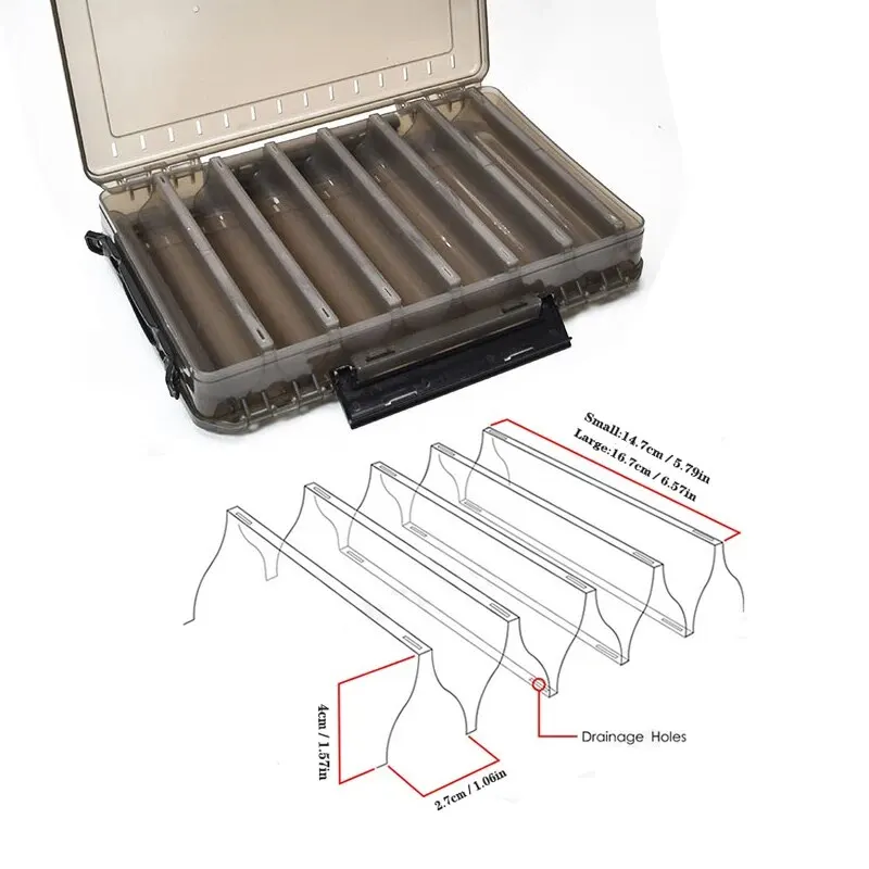Double Sided Fishing Tackle Box Fishing Accessories Tool Storage Boxes Fish Hook Lure Fake Bait Boxes For Carp Fishing Goods image 6