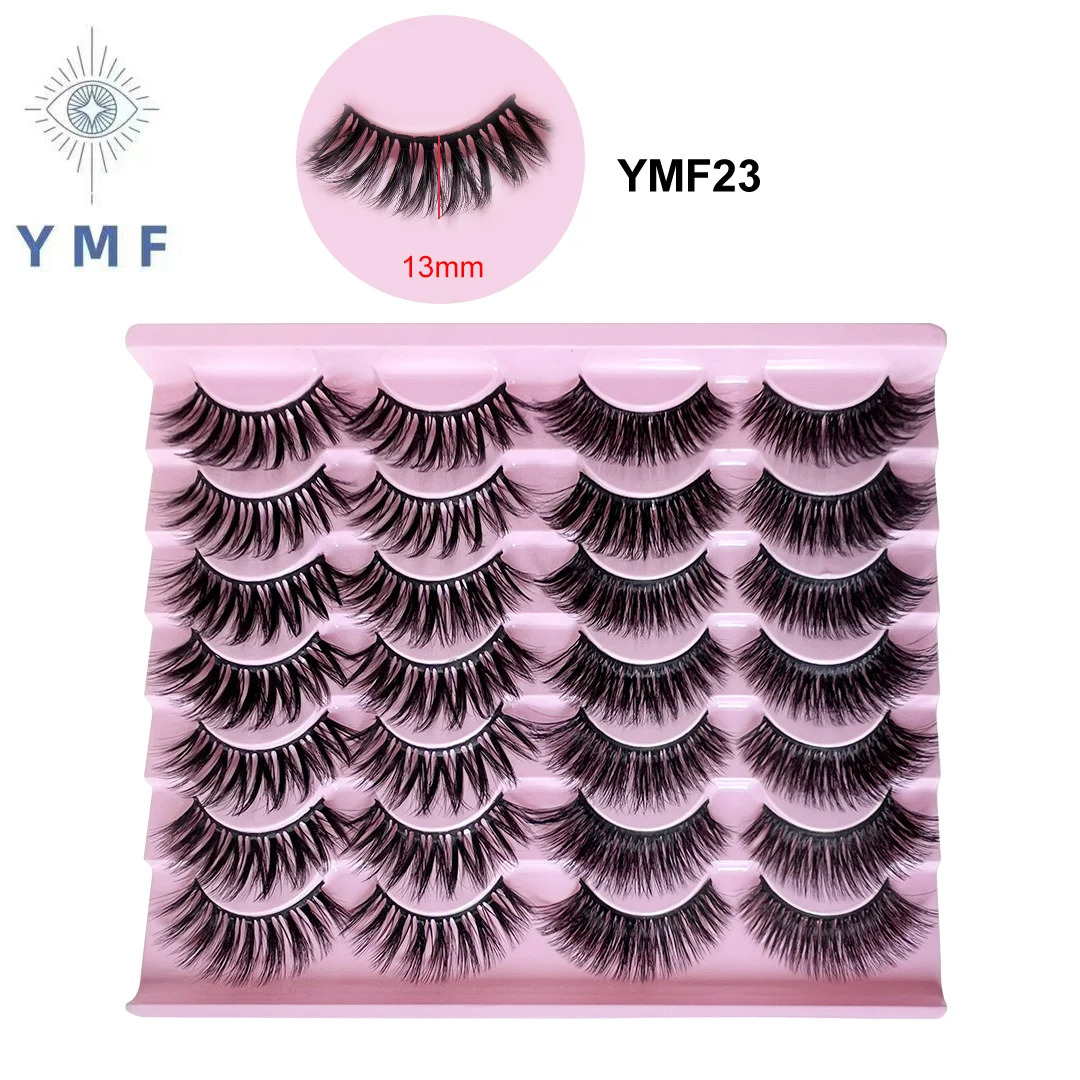 14 Pairs Thick Natural False Eyelashes Soft Fake Eyelash Wispy Makeup Faux Cils Maquiagem