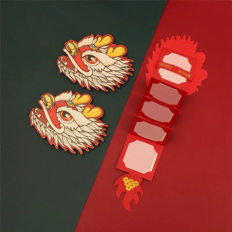 12 шт. красные конверты, складные красные конверты, конверт для денег на удачу, красные конверты на китайский Новый год, новогодний красный пакет