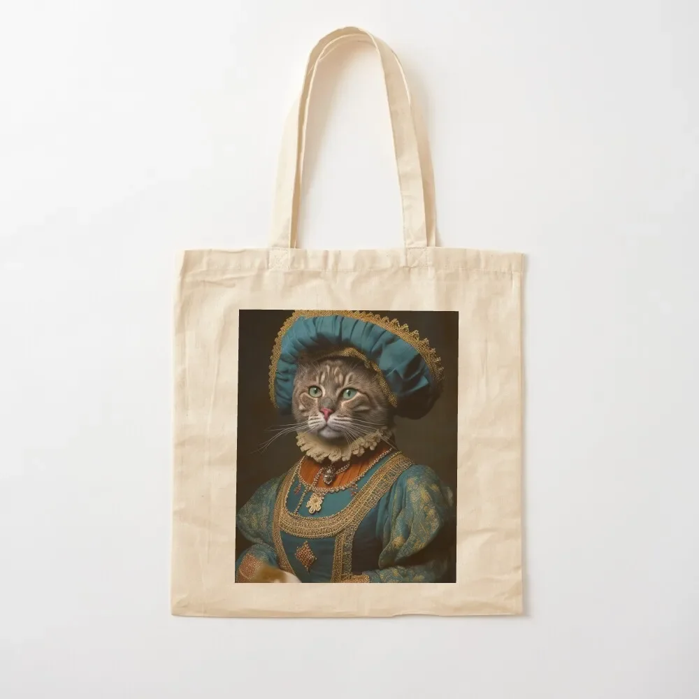 Anthropomorphic cat wearing clothing from the middle ages Tote Bag Custom bag shopping cart bags personalized tote Tote Bag