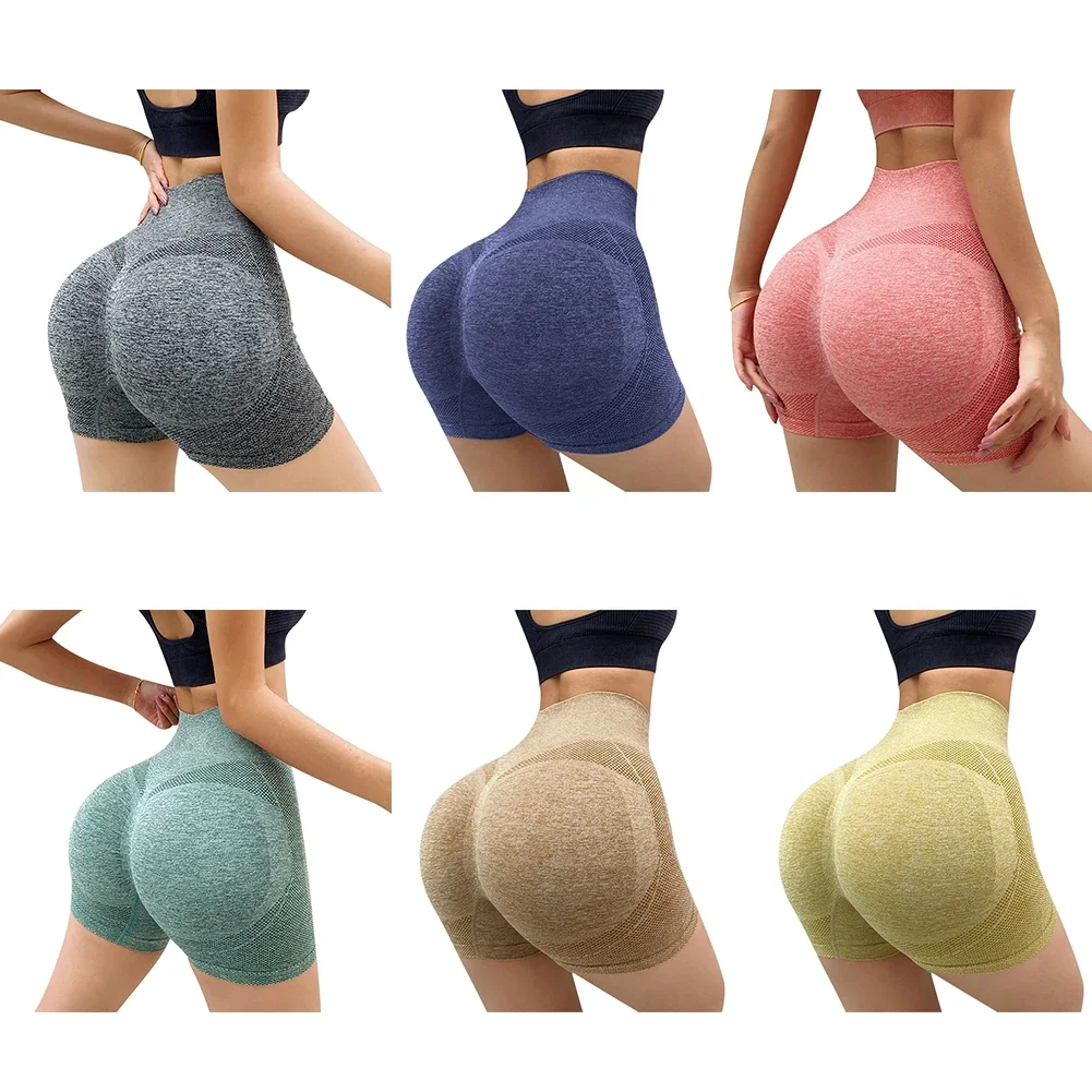 Pantalones cortos de Yoga de cintura alta para mujer, deportes, ciclismo, trotar, Fitness, Push Up, pantalones cortos de gimnasio, mallas, ropa de Yoga para mujer, ropa deportiva corta