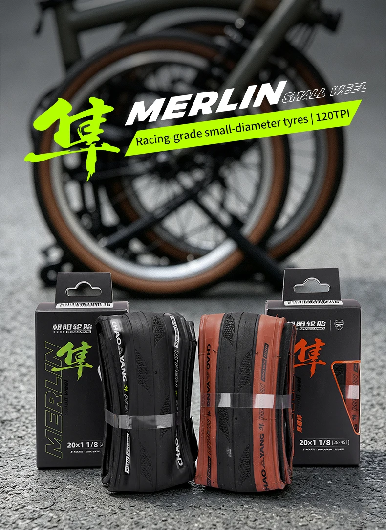 Chaoyang BMX Fahrradreifen 20x1 1/8 Faltbarer Reifen 28-451 120TPI Doppelschichtiger Pannenschutz 65-110psi Rennqualität Kleiner Durchmesser – Detail 1