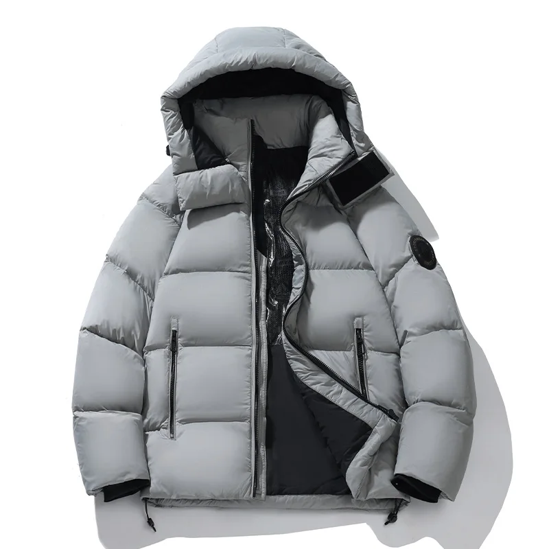 Real 90% White Duck Down Jacket New Trendy 2024 Winter Windproof Warm Sport Overcoat Fashion Thick Hooded Thermal Jacket Coat