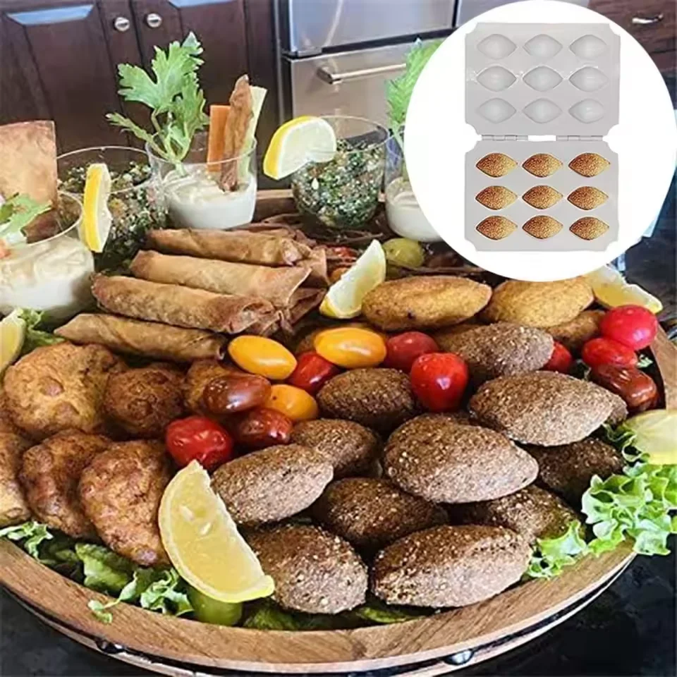 9 Holes Meatball Maker DIY Efficient Kibbeh Roll Moulds Manual Plastic Meatloaf Mold Dumplings Making Delicious Kitchen Tools
