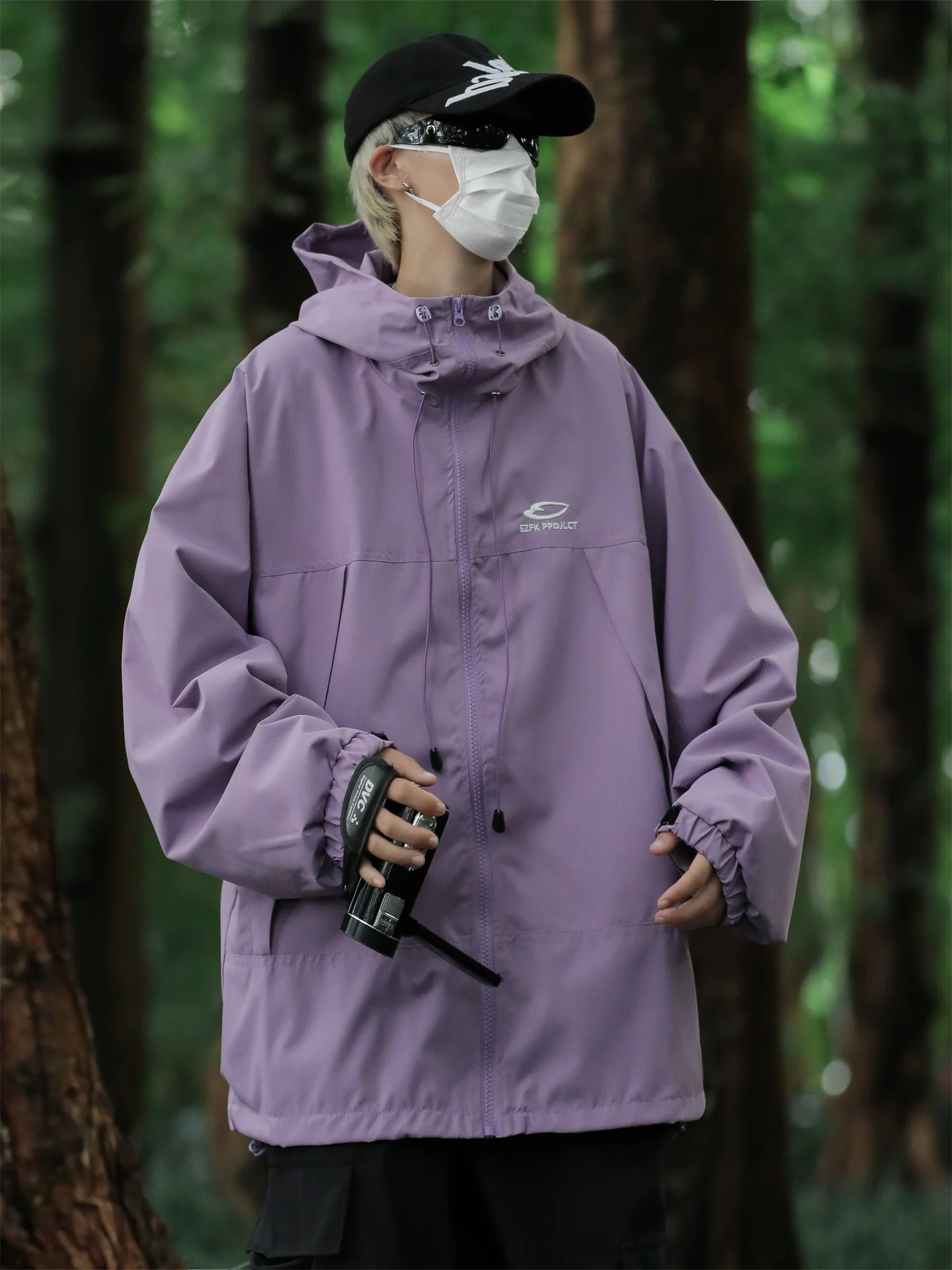 

Outdoor Spring Autumn Men's Functional Windbreaker Jaet with Hood Mountain Sports Couple Outerwear Windproof Waterproof Cli...