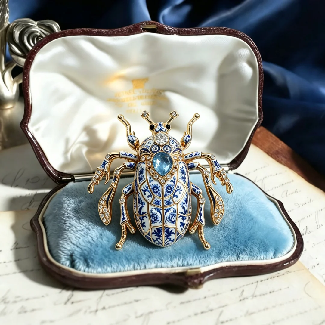 Baroque-Style Luxurious and Beautiful Beetle-Design Brooches for Men and Women, Jewelry, Fashion Accessories, and Party Gifts view 5