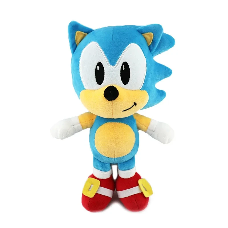 ★25-28cm Anime Plush Doll Toy Hedgehog Super Sonic Shadow Knuckles Amy Rose Cartoon High-value Creative Peripheral Birthday Gift