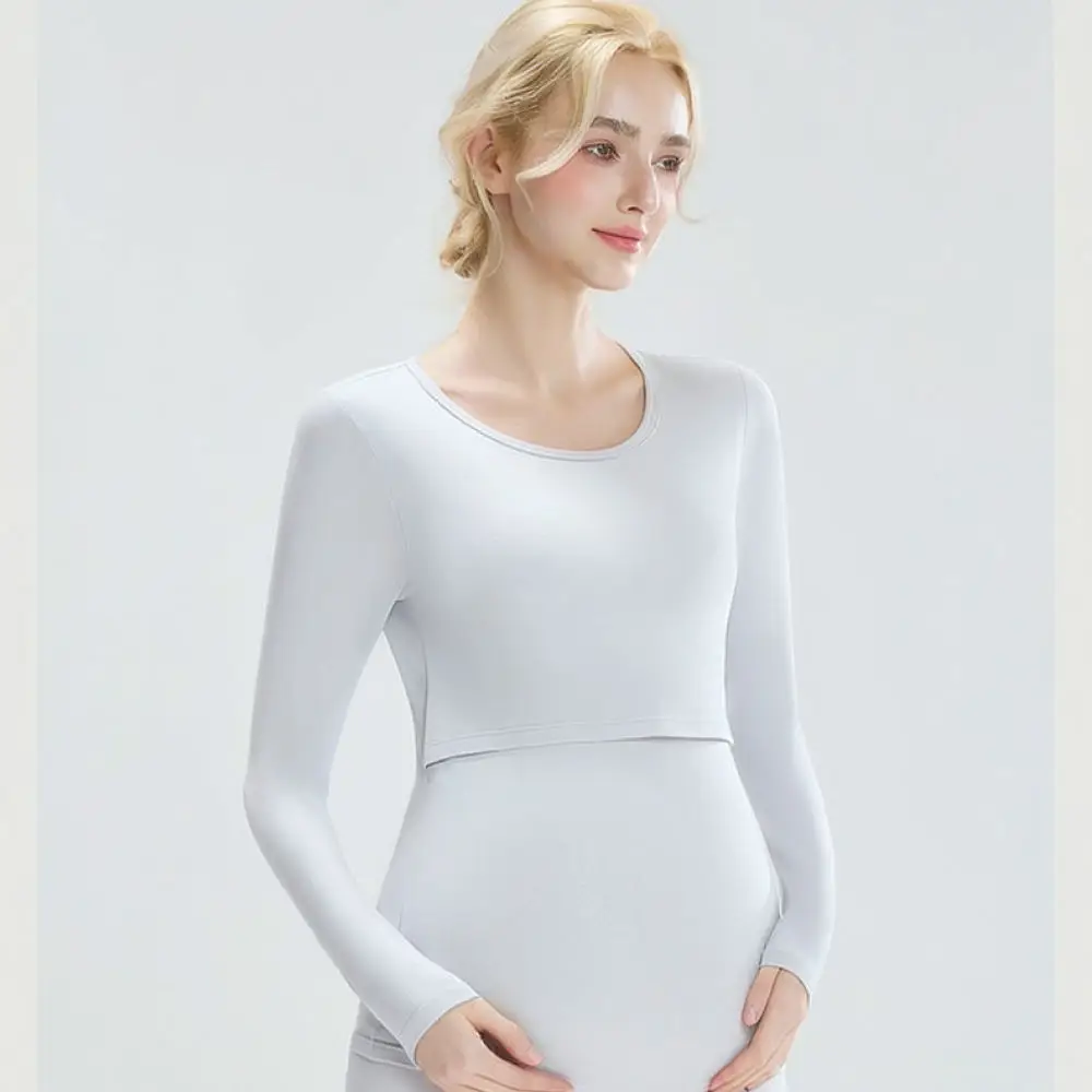 Pregnant Pregnant Women Winter Thermal Clothing Set Soft Breathable Cotton Nursing Bra Long Underwear Suit For Daily Maternity Wear - Aliexpress Deal