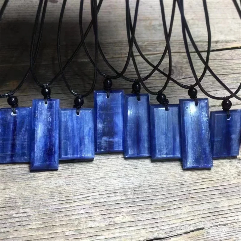 Natural Kyanite Pendant Necklace Blue Quartz Crystal Mineral Healing Reiki Gift Gemstone Crafts 1PCS