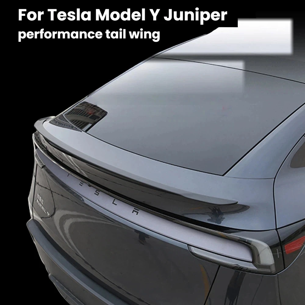 For Tesla Model Y Juniper Performance ABS Spoiler Carbon Fiber Look Rear Wing Auto Parts