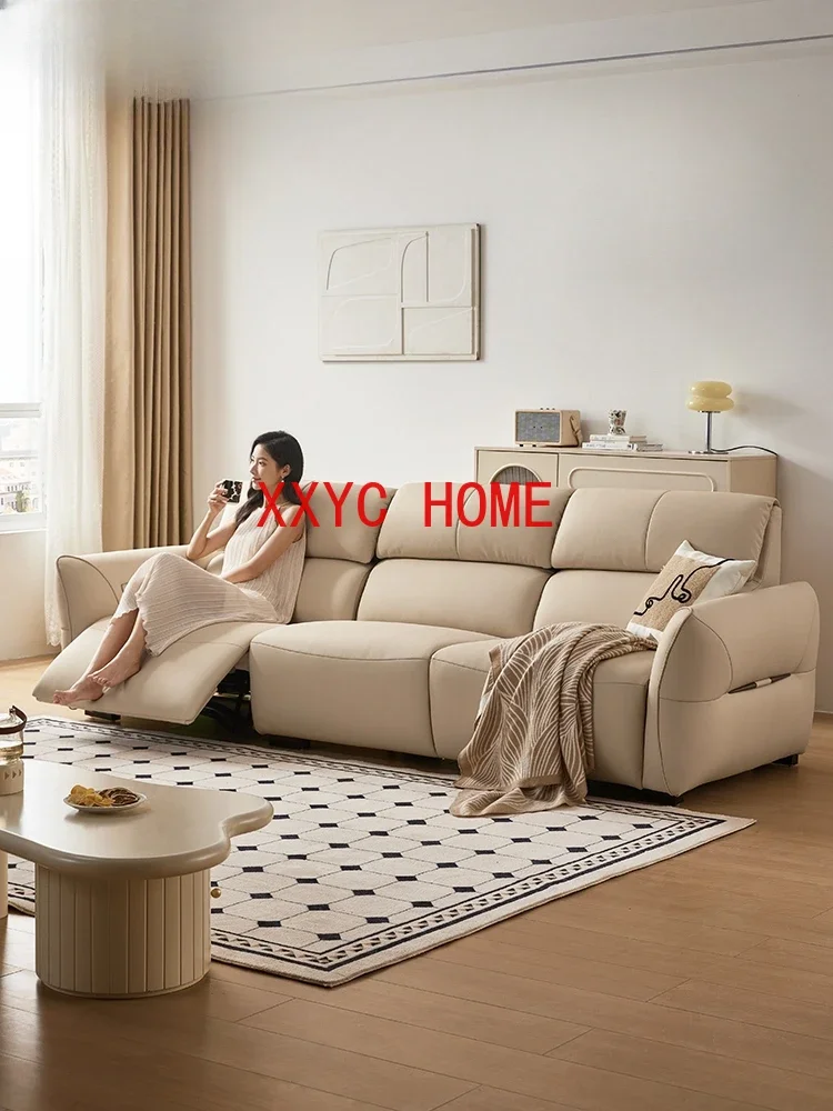 

Light Luxury Leather Sofa 2024 New Functional Electric Sofa Furniture