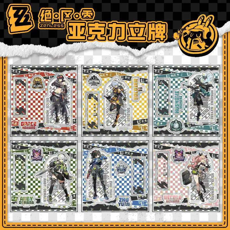 Anime Zenless Zone Zero Anby Demara Ellen Joe Nicole Demara Cosplay Game Acrylic Figure Stand Display Model Desk Decor Toys Gift