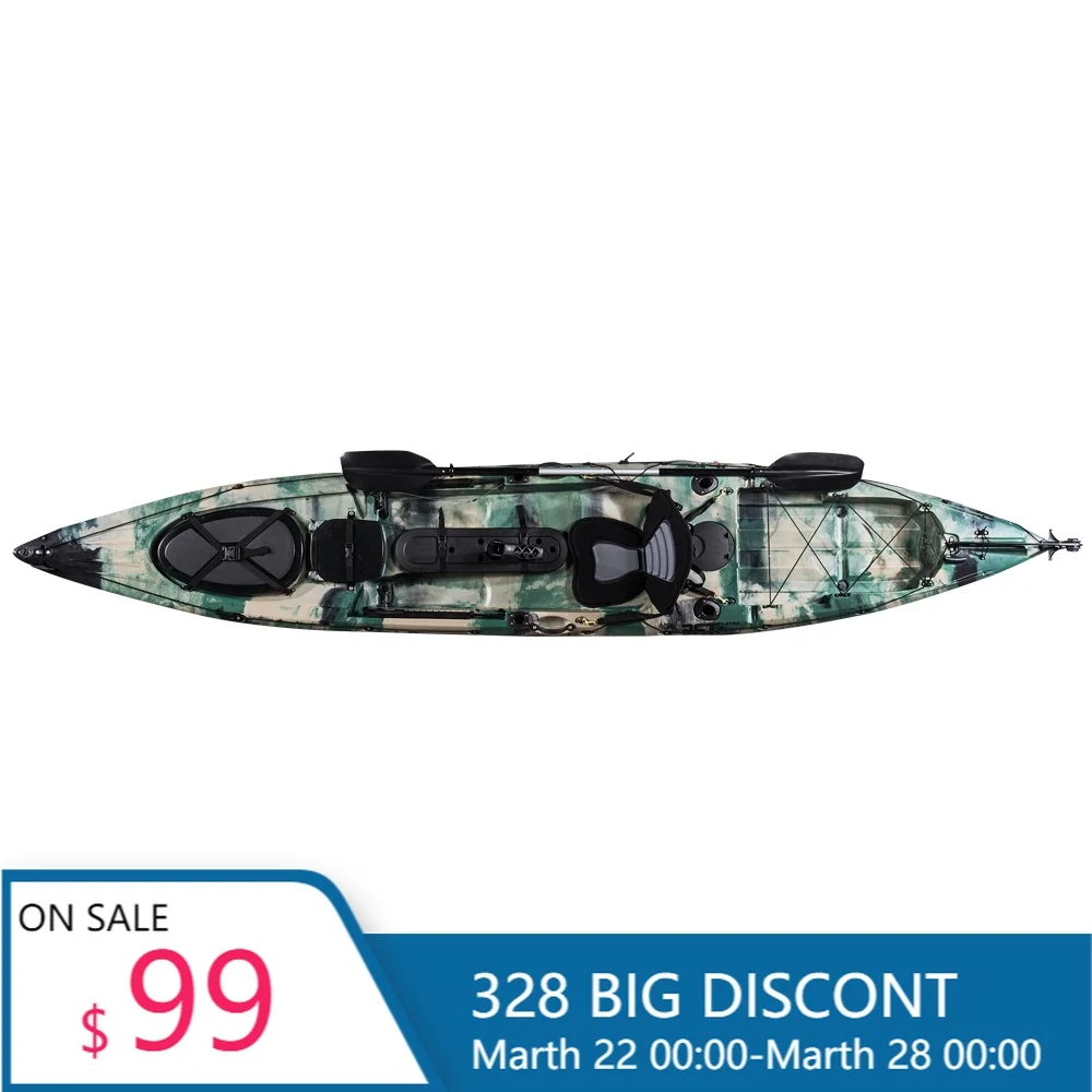 14ft Kuer Dace Pro Angler Hard‑Shell Sit‑on‑Top LLDPE Fishing Kayak For Lake Sea Angling