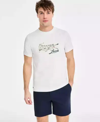 Lacoste | Herr-T-shirt med René Lacoste-tryck och tenniströja 10 best sales Lacoste T-shirts - №8