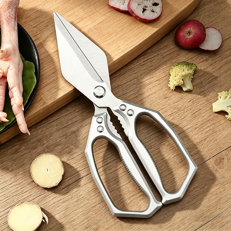 Multi-Purpose Stainless Steel Powerful Scissors Professional Seafood Shears & Tailor Scissors for Fabric Seafood Home Craft Use