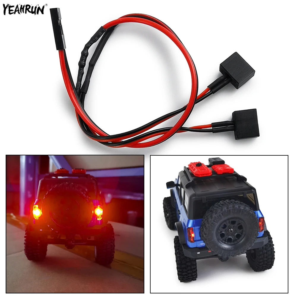 YEAHRUN Rear Tail Light For 1/24 RC Crawler Car Axial SCX24 AXI00006 Decoration Parts