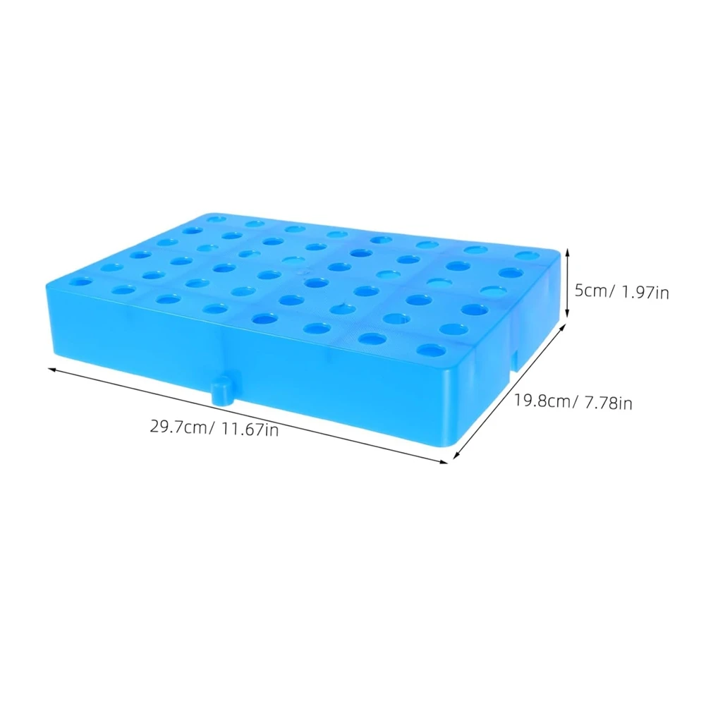 2Pcs Plastic Floor Pallets For Storage Blue Grid Pads With Ventilation Heavy-Duty Industrial Platform