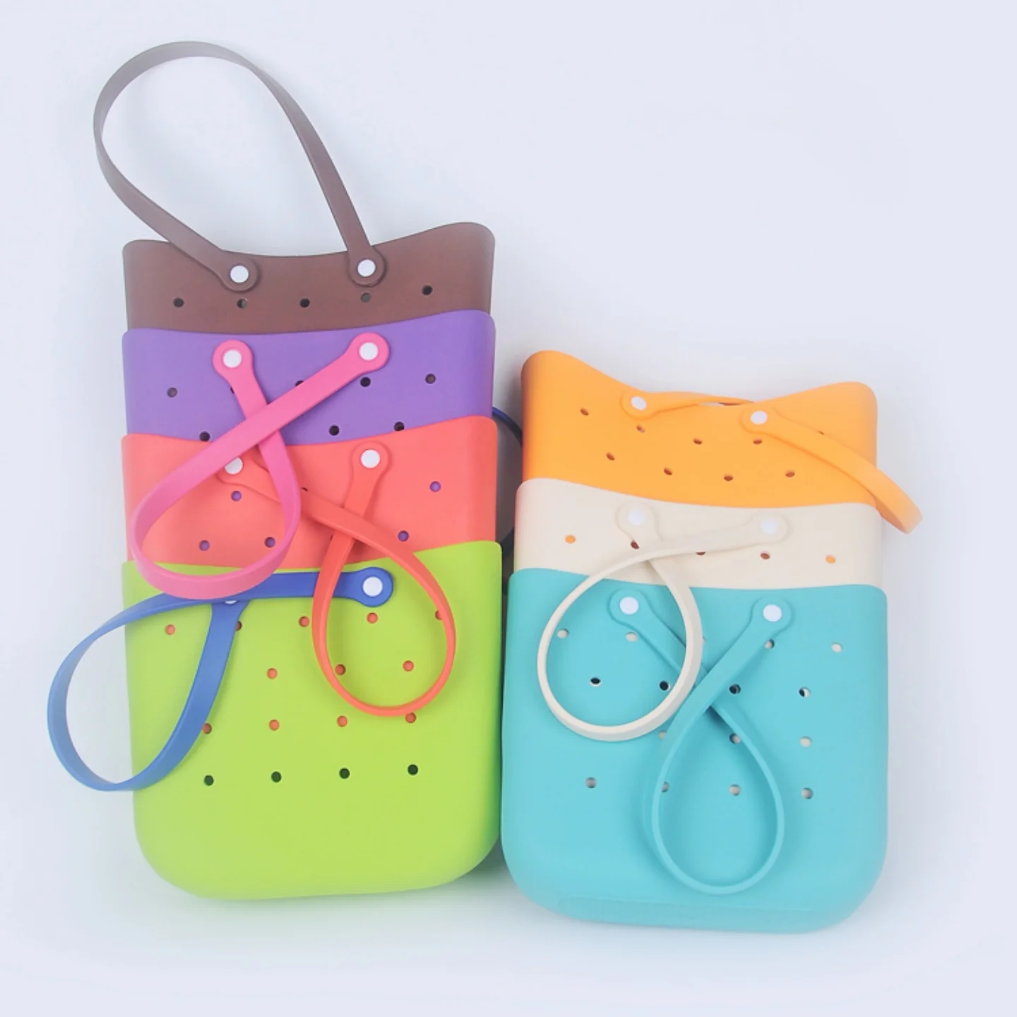 

EVA women's waterproof and wear-resistant large-capacity handbag tote bag vegetable basket bag hole bag toiletry storage bag