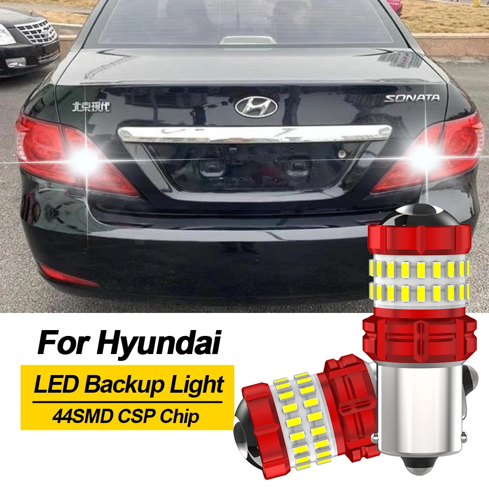 

BMTxms 2pcs P21W BA15S 1156 LED Reverse Light Car Blub Backup Lamp White Canbus For Hyundai Kona Santa Fe Sonata Elantra Accent