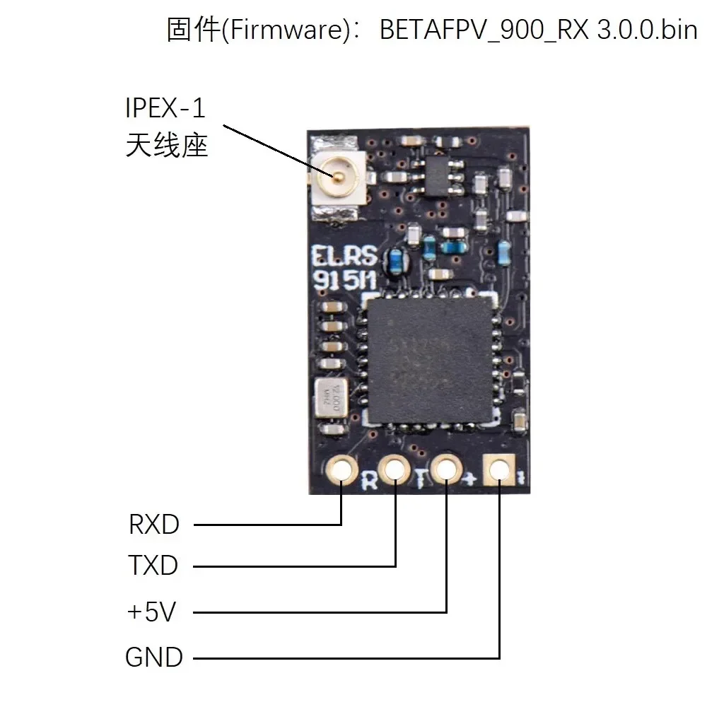 JHEMCU ELRS 915 MHz CRSF Open Source and High Refresh Rate Subminiature Long-distance Receiver