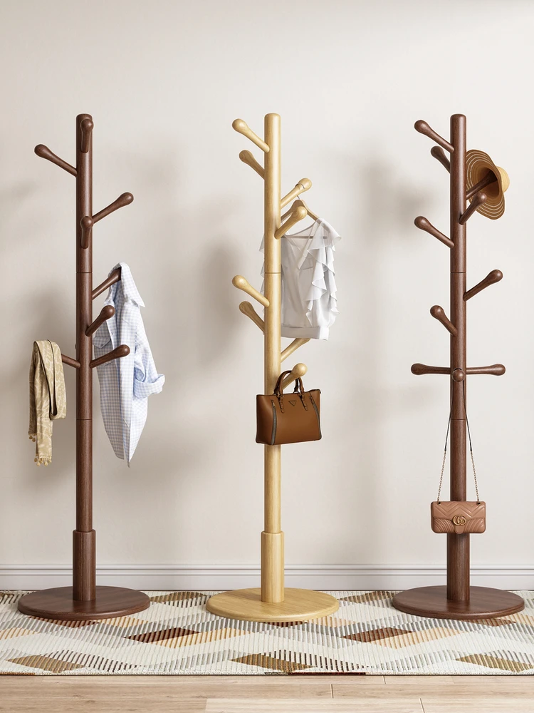

Деревянная вешалка для одежды в деревенском стиле, отдельно стоящая спальня, домашнее использование, пальто Ra, простой вертикальный деревянный стержень из вяза, сумка для гостиной, H...